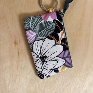 Vera Bradley Purple and Black Wallet Keychain brand new never used
